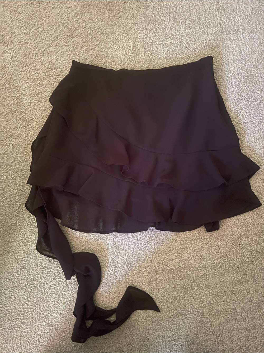 Forever 21 Black Ruffle Mini Skirt